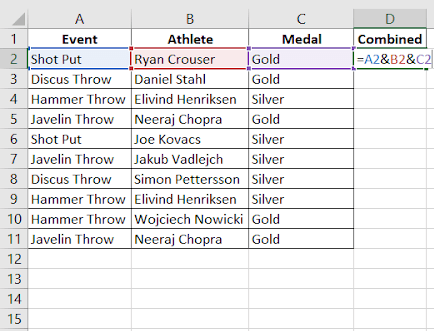Following Is The Formula In Excel