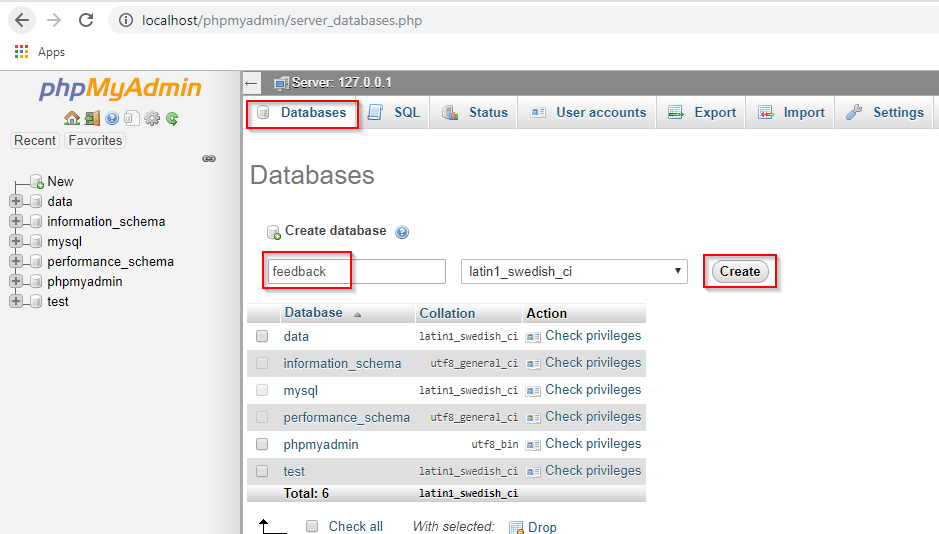 Create A Database