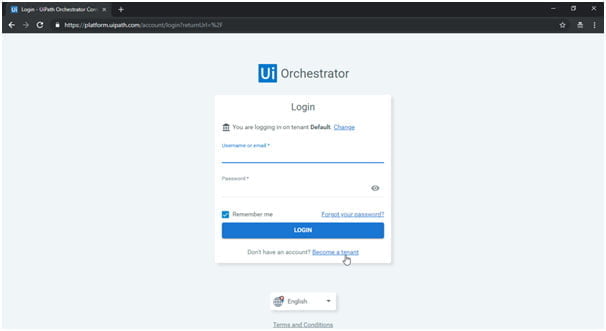 Login To Uipath Orchestrator