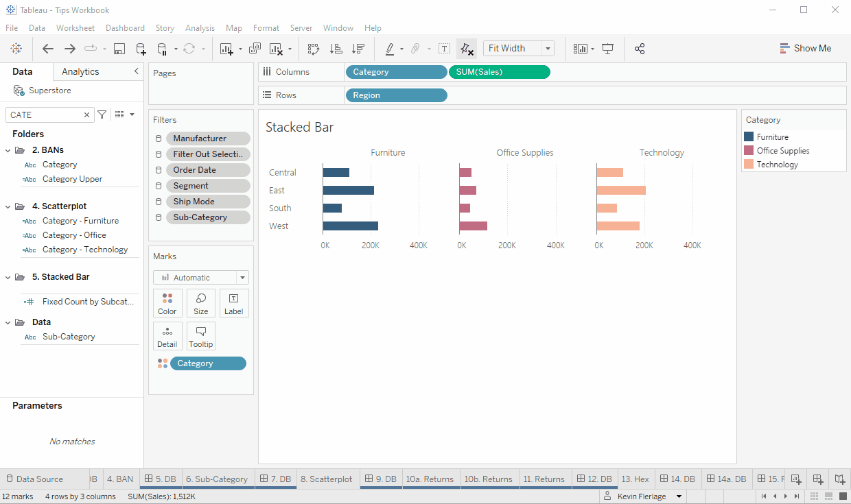Build A Stacked Bar For The Entire Value