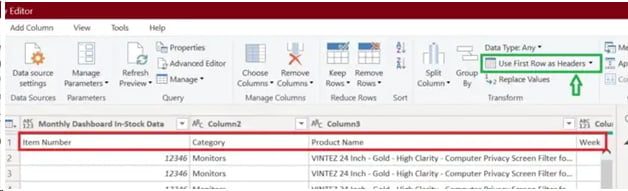 Power Bi Desktop Data Preparation