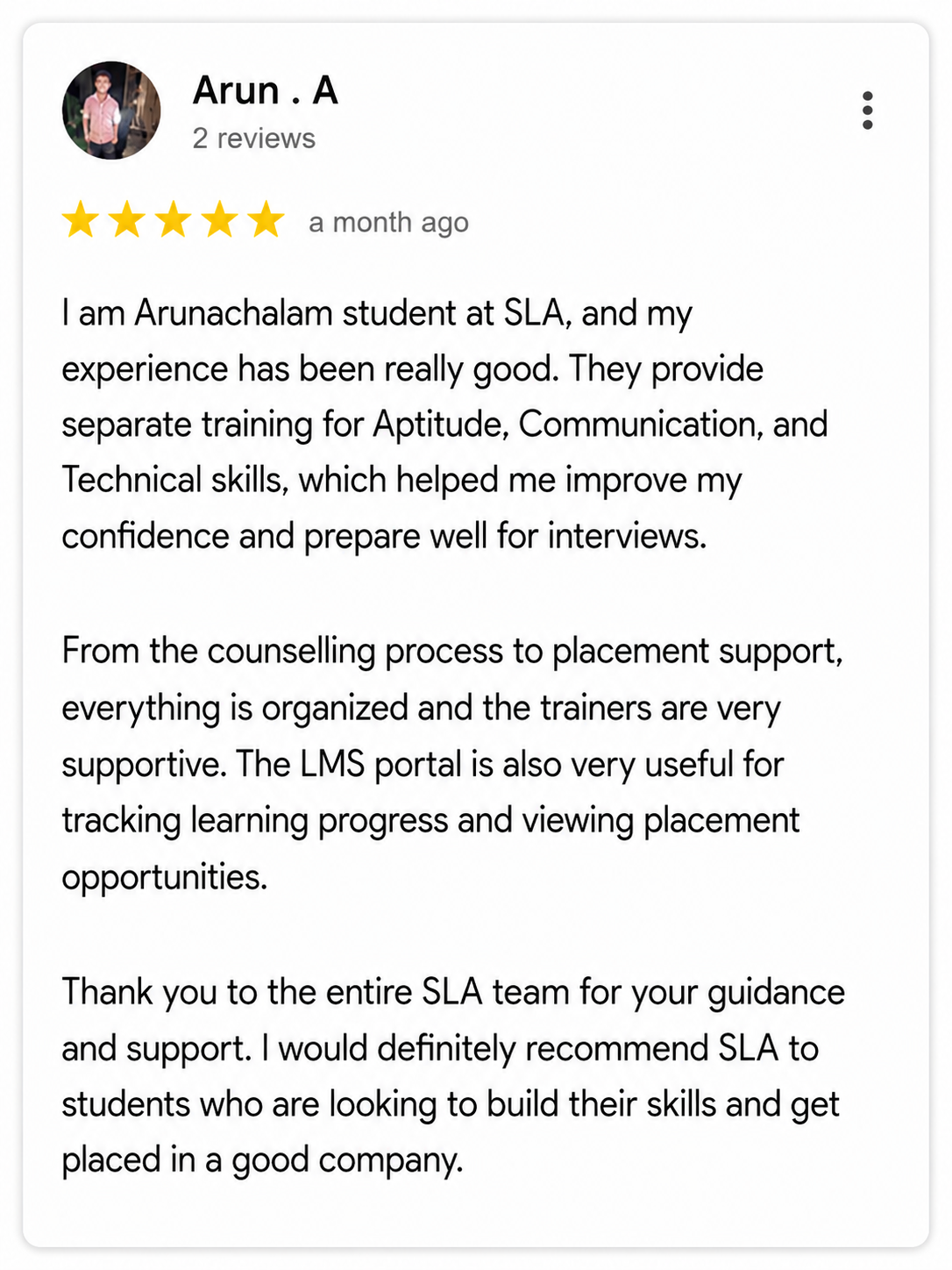Arun A Review